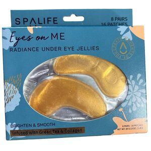 New Spa Life Radiance Under Eye Jellies 8 Pairs Collagen Green Tea Brighten